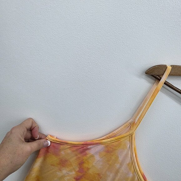 Old Navy Womens 2X‎ Plus Tie Dye Tank Top NWT Yellow Pink Spaghetti Strap Summer - Picture 5 of 10